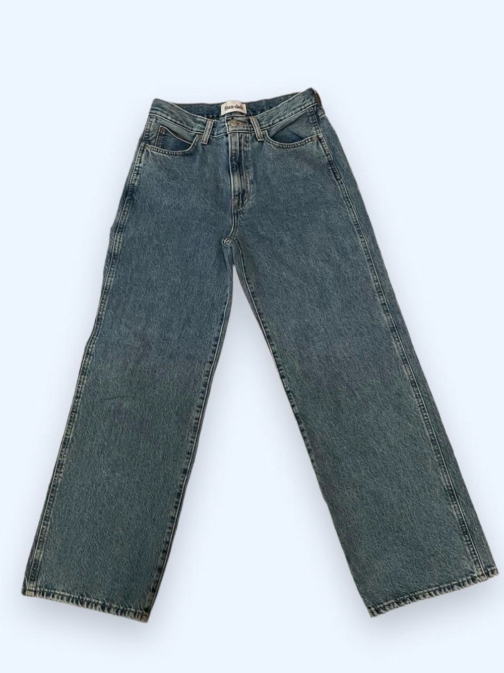 Sunday Best Straight-Leg Jeans in Dark Blue Denim